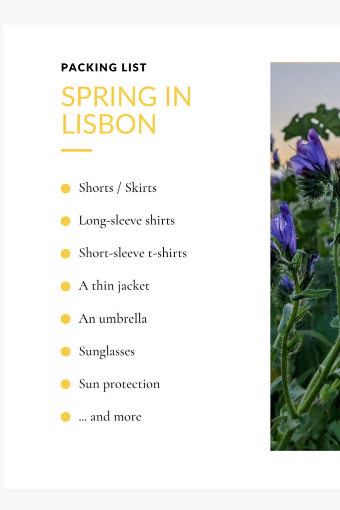 Packing List for Spring in Lisbon