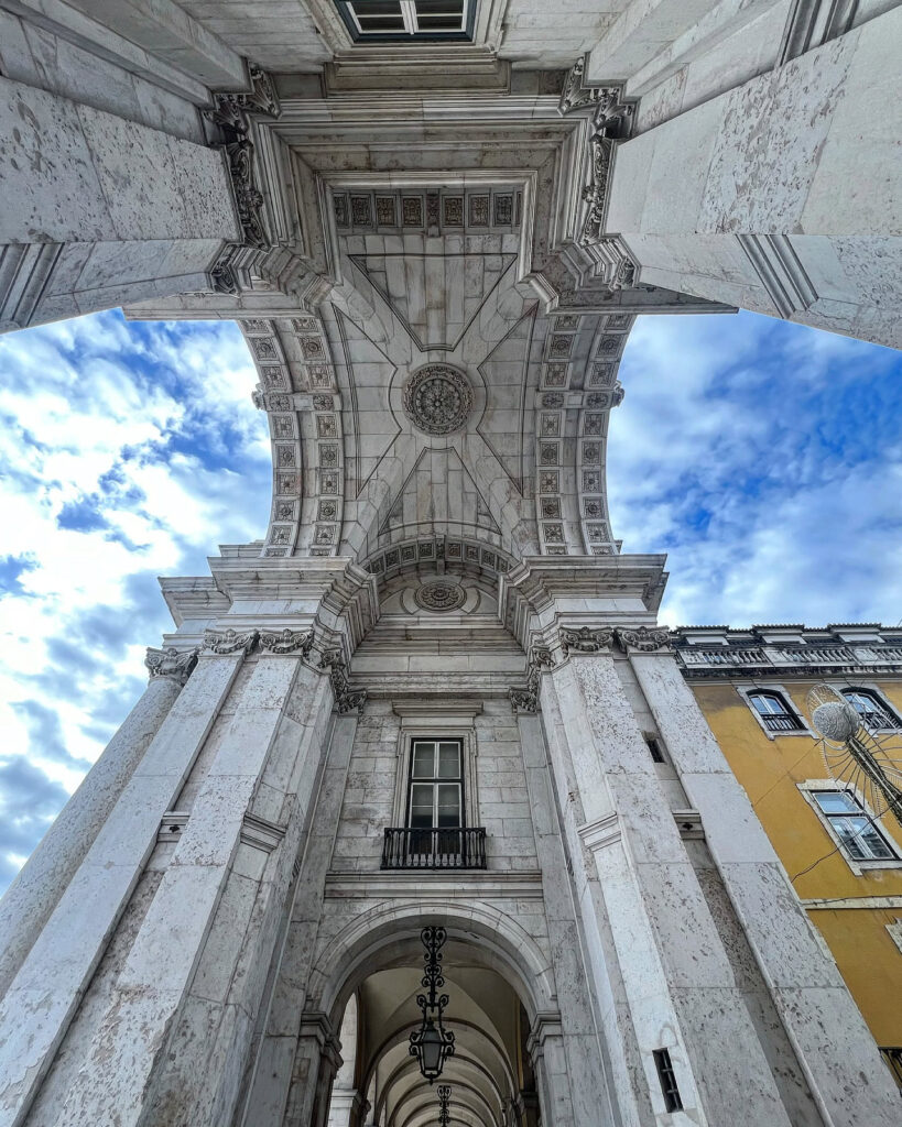 below Triumphal Arch in lisbon