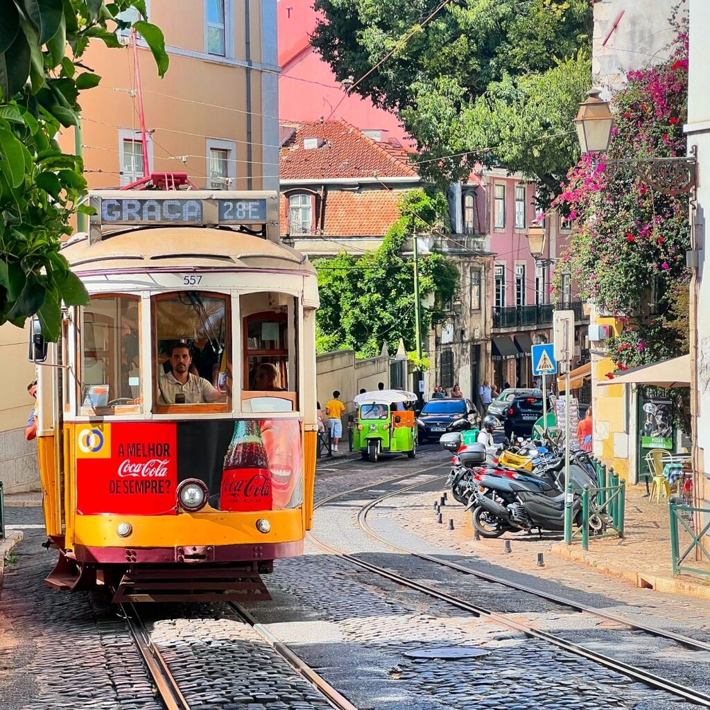 Lisbon Tram Guide (With Map) 6 lisbon tram 28e on the way to graca